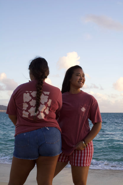 Pua Kou Block Print Pocket Tee